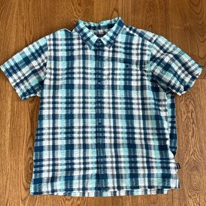 Patagonia Blue Madras Shirt XXL